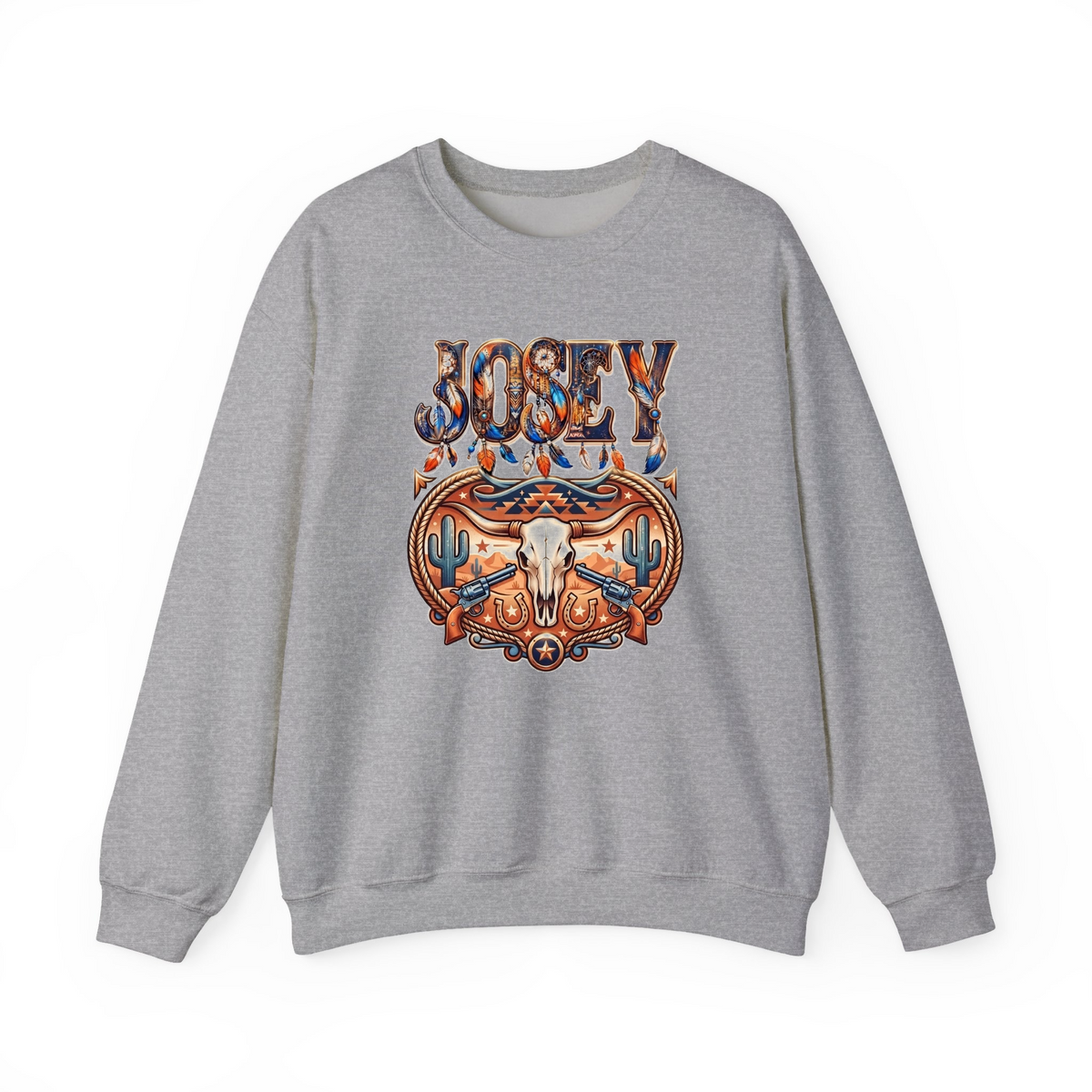 Joey Personalized Western Dreamcatcher Art Design mt6tt1o2jgo - Adult Crewneck Sweatshirt