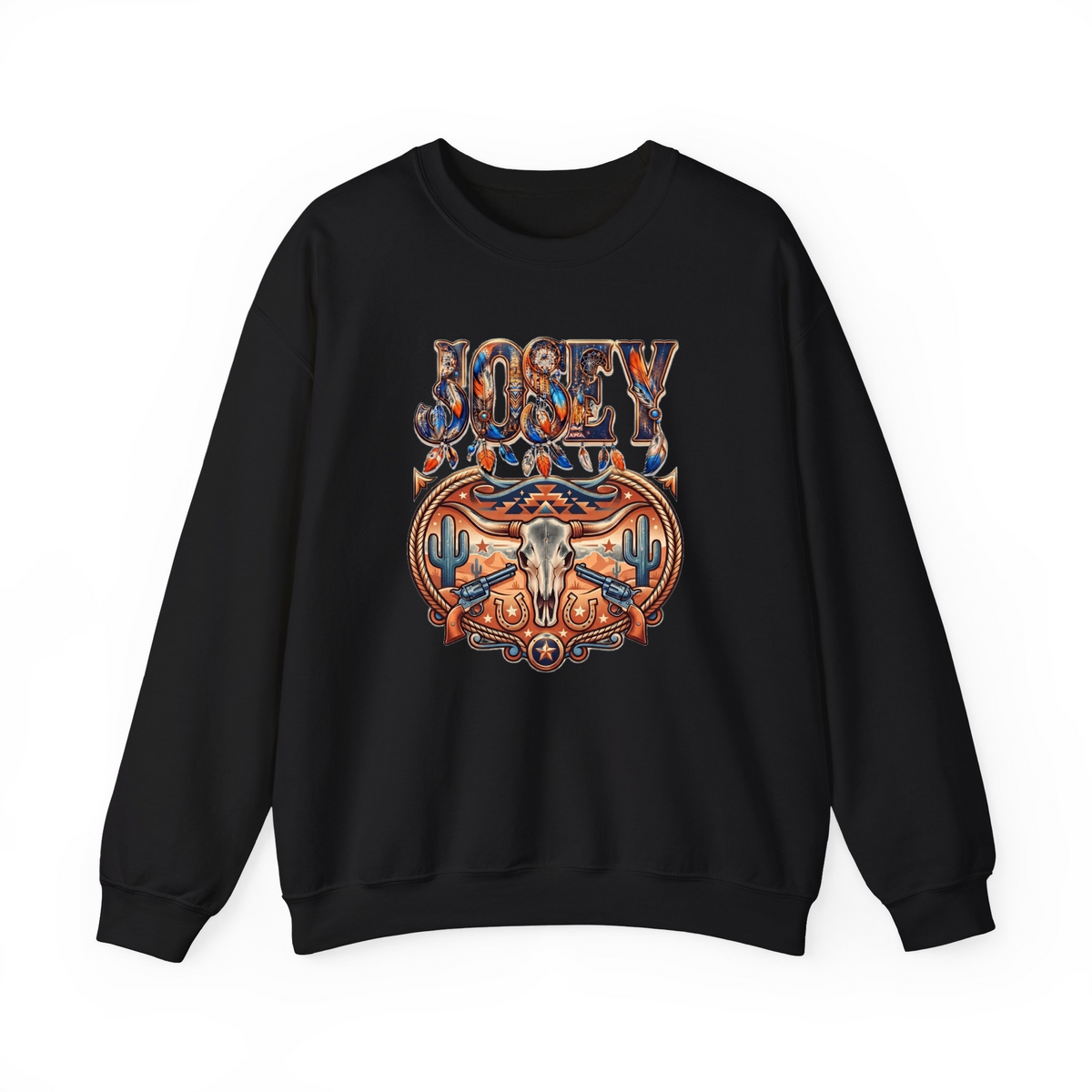 Joey Personalized Western Dreamcatcher Art Design mt6tt1o2jgo - Adult Crewneck Sweatshirt