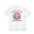 Retro Coastal Vibe Pearl Clam Graphic msonpo9f9st - Adult T-Shirt