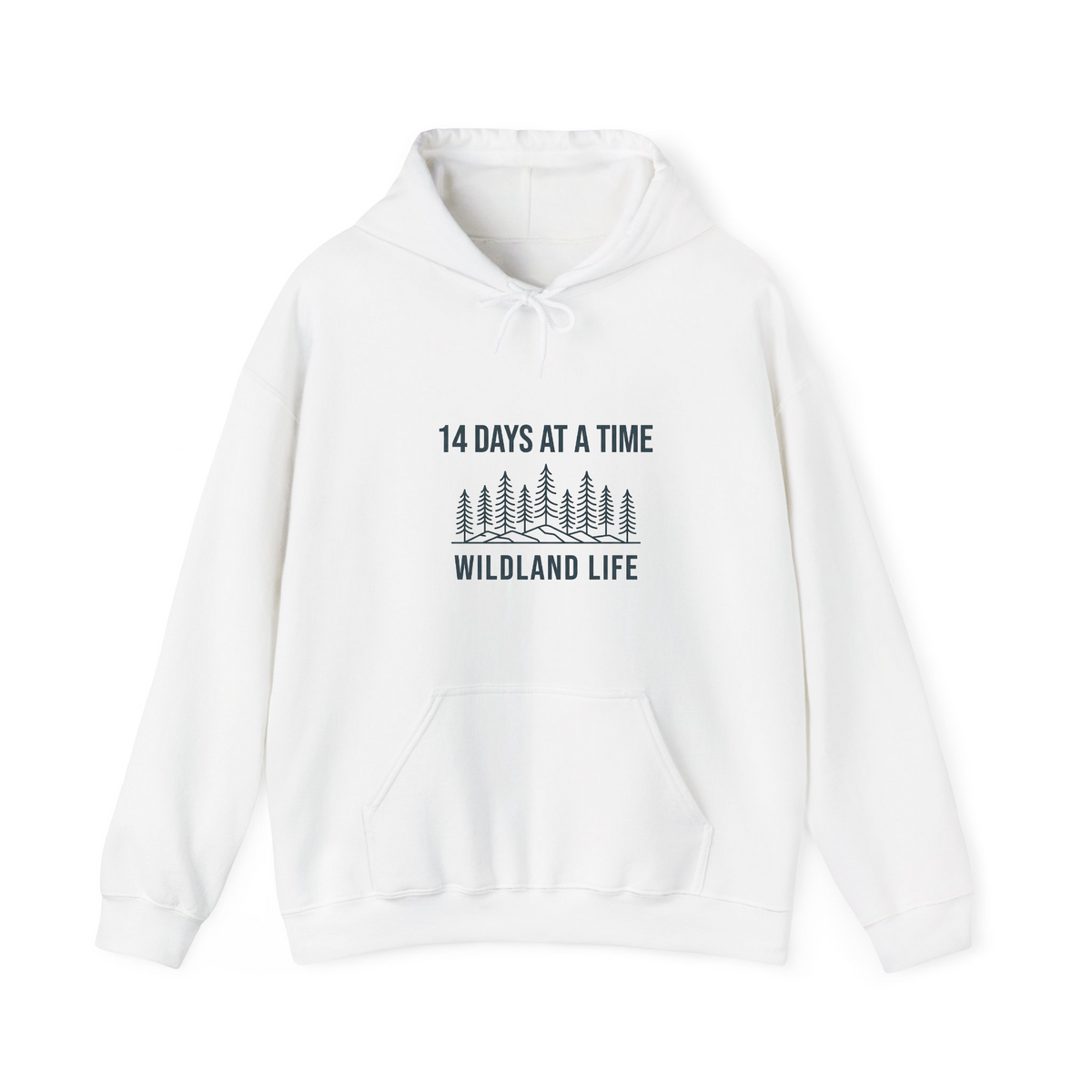 14 Days At A Time Wildland Fire Crew Tee msh1a066tak - Adult Pullover Hoodie