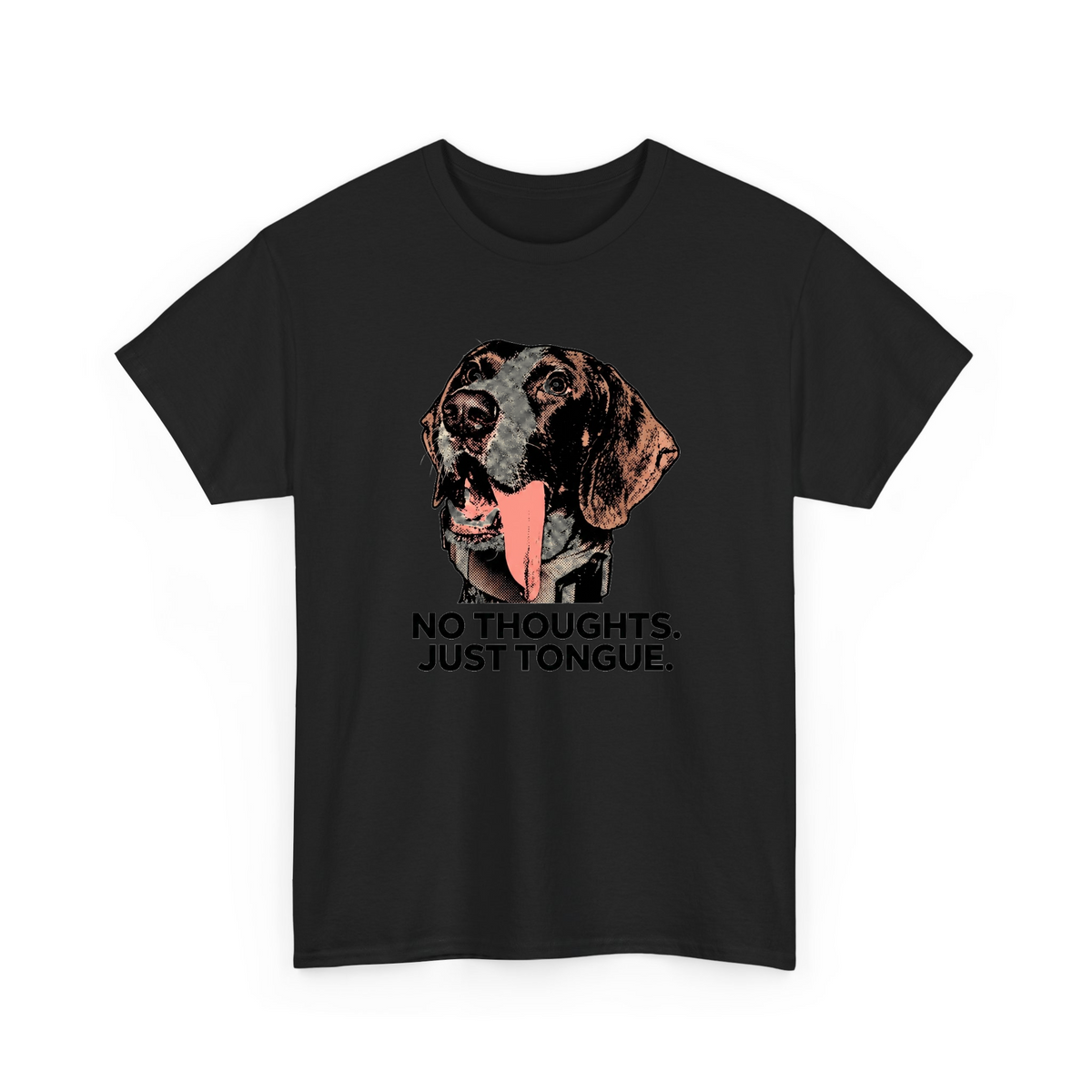 Funny Pointer Dog No Thoughts Graphic mriov5l3vfr - Adult T-Shirt