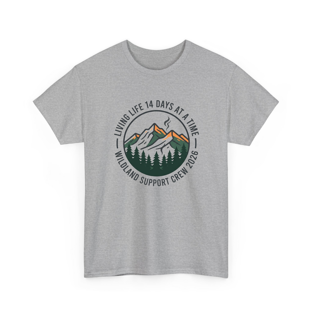 Wildland Firefighter Support Crew Retro Badge msgzbuputcp - Adult T-Shirt