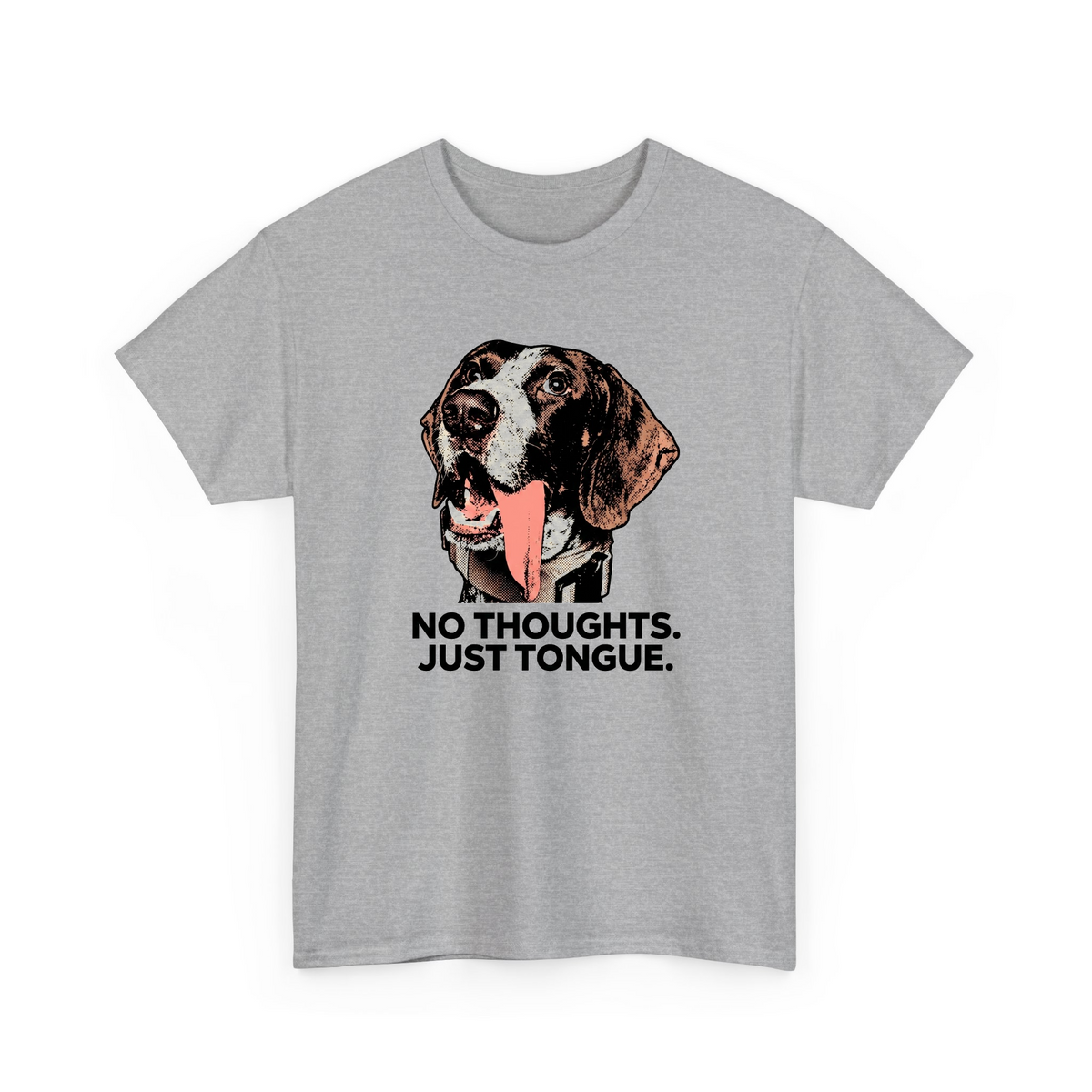 Funny Pointer Dog No Thoughts Graphic mriov5l3vfr - Adult T-Shirt