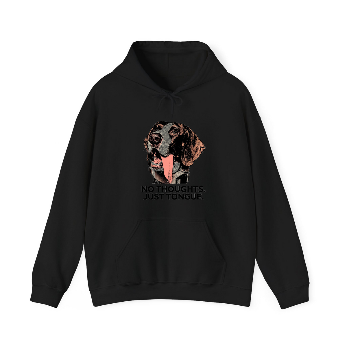 Funny Pointer Dog No Thoughts Graphic mriov5l3vfr - Adult Pullover Hoodie