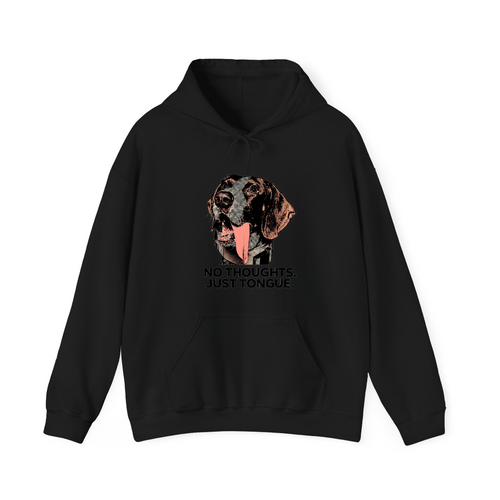 Funny Pointer Dog No Thoughts Graphic mriov5l3vfr - Adult Pullover Hoodie