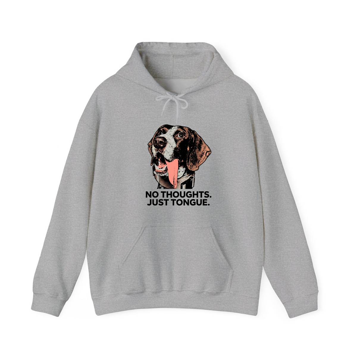 Funny Pointer Dog No Thoughts Graphic mriov5l3vfr - Adult Pullover Hoodie