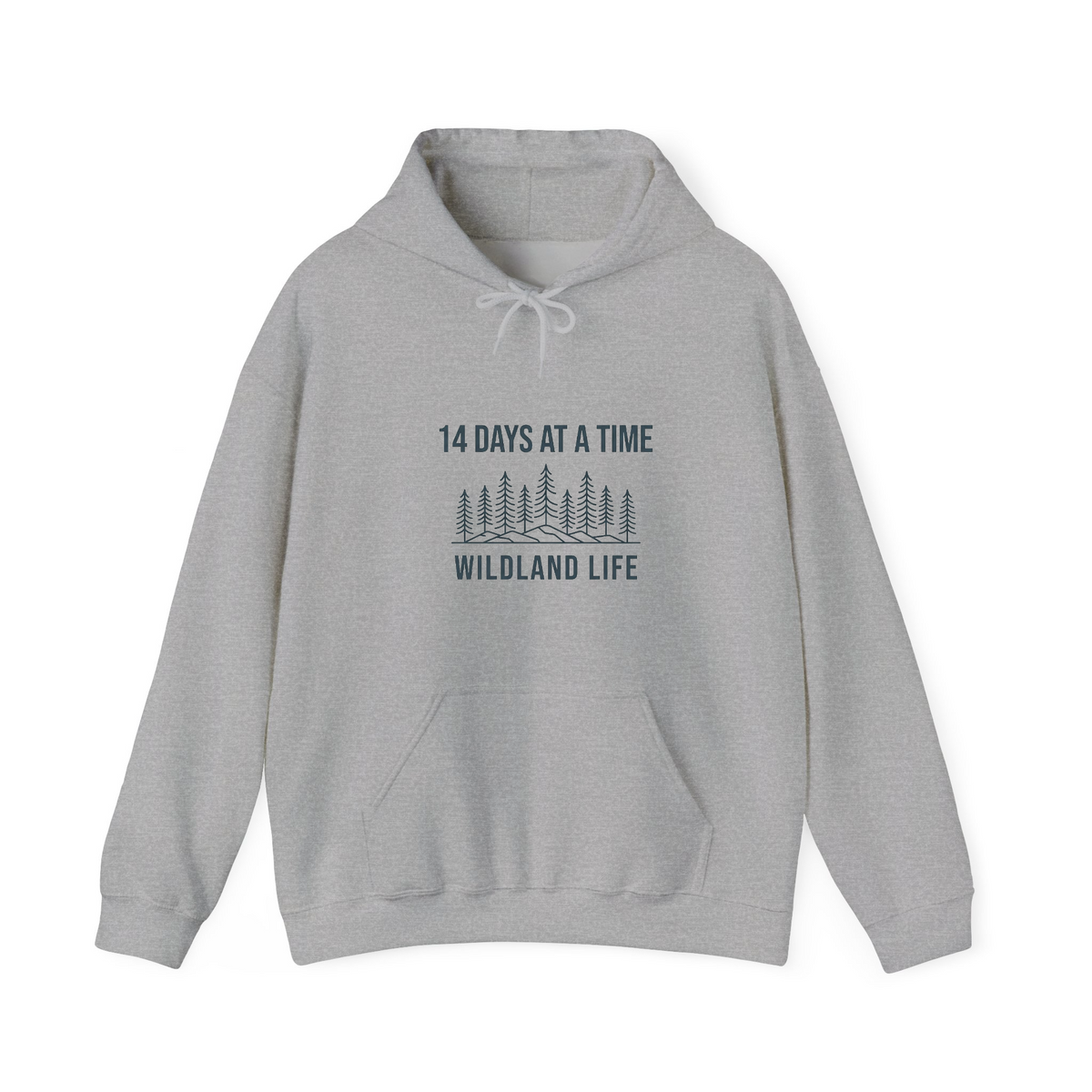 14 Days At A Time Wildland Fire Crew Tee msh1a066tak - Adult Pullover Hoodie