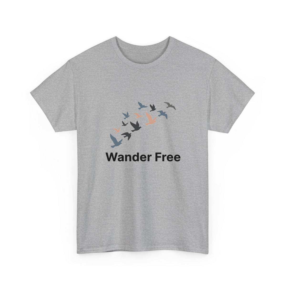 Modern Abstract Flying Birds Lifestyle Design msgww9aypo6 - Adult T-Shirt