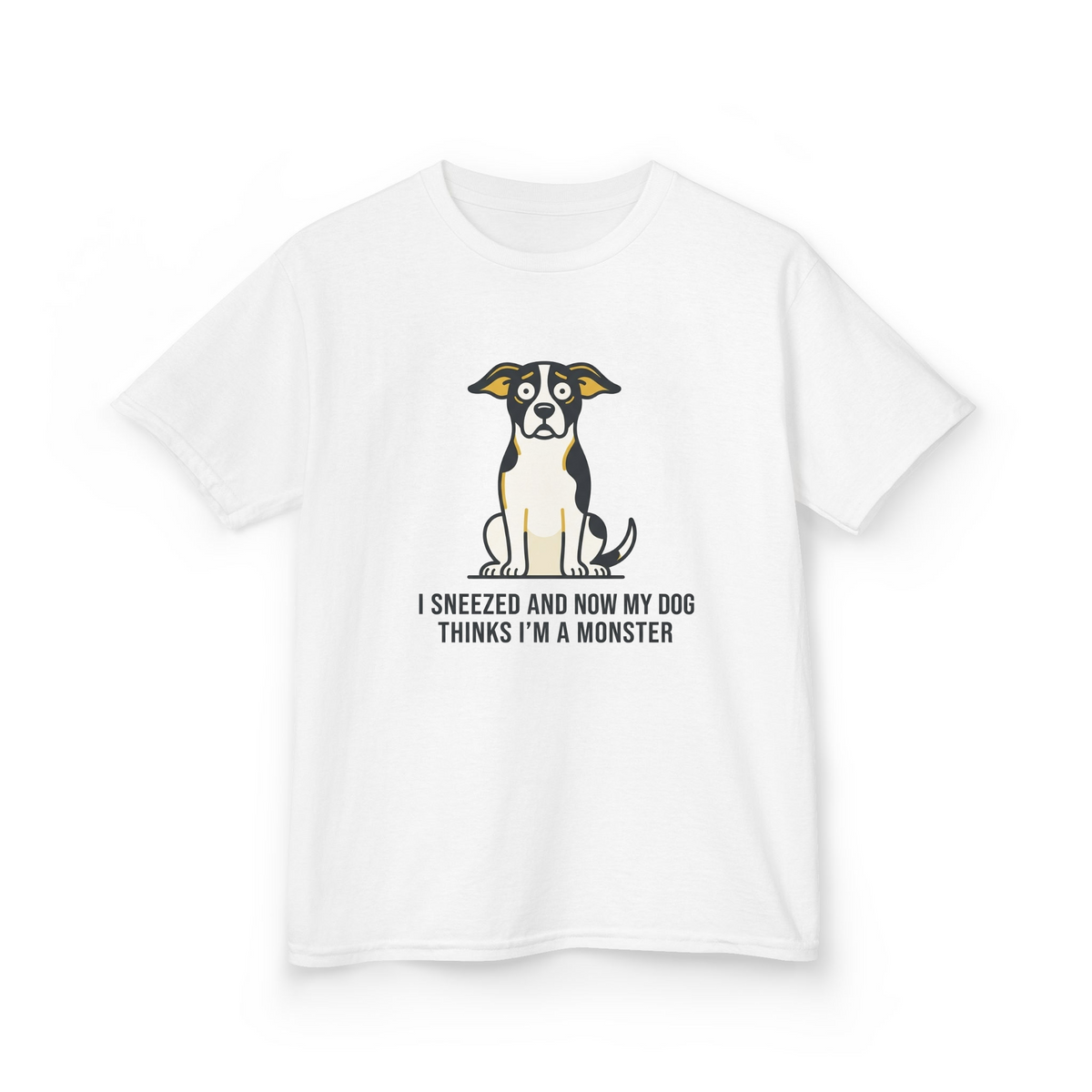 Funny Dog Sneezing Reaction Graphic Tee mrk2n6fhic3 - Adult T-Shirt