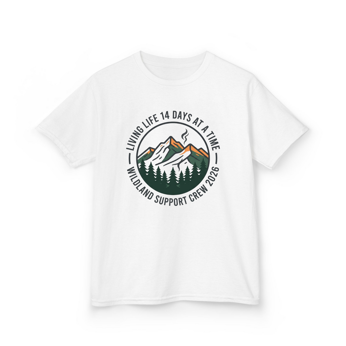 Wildland Firefighter Support Crew Retro Badge msgzbuputcp - Adult T-Shirt
